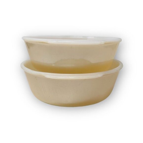 Vintage Fire King Peach Luster Casserole Dish Lot of 2 1.5 & 2 Qt Anchor Hocking - Picture 4 of 10